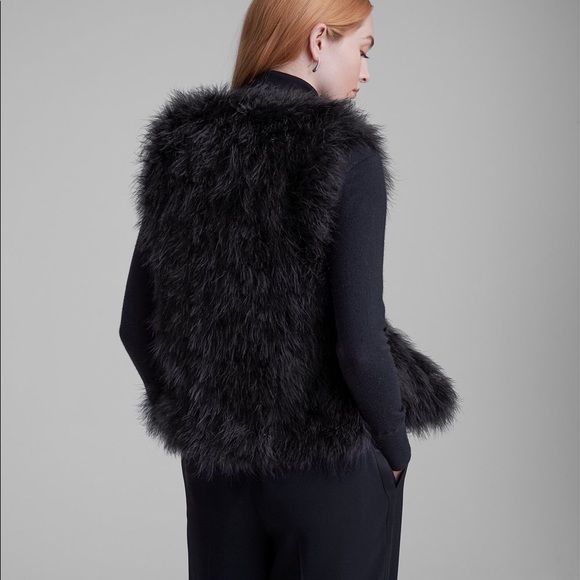 Club Monaco Black Feather Vest XS - Picture 7 of 8